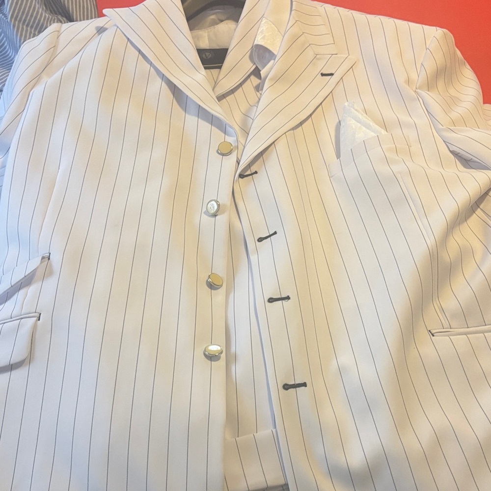 Vittorio White Pinstripe Suit